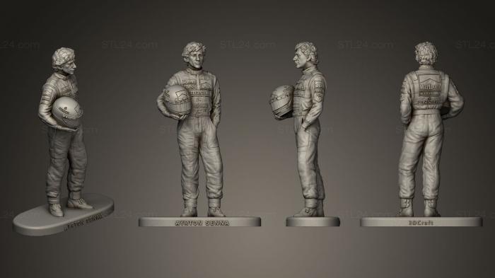 Figurines of people (Ayrton Senna 2, STKH_0005) 3D models for cnc